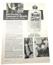 1966 Wonder Dust Wound Powder Vintage Print Ad Horse Fly Repellent Omaha NE - £11.81 GBP