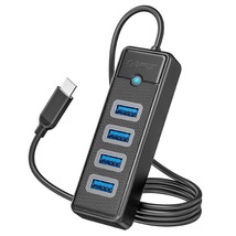 4-Port USB 3.0 Hub ORICO Ultra-Slim Data USB Splitter with 1.65ft Extended Cable - £18.86 GBP