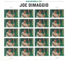 Joe Dimaggio U.S.  -  NDC Sheet of 20  -  Stamps Scott 4697 - £14.90 GBP