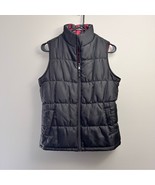 Merona Reversible Puffy Women&#39;s Vest Black and Red Plaid Sz S - €23,90 EUR