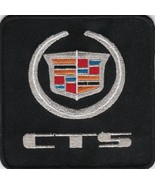 2 CADILLAC CTS BLACK SILVER SEW/IRON ON PATCH EMBLEM BADGE EMBROIDERED V8 - £11.81 GBP