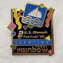 1990 US Olympics Festival Rainbow Foods Minnesota Yachting Lapel Hat Pin - £4.67 GBP