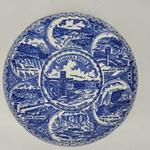 Niagara Falls Collector Plate 9&quot; Blue &amp; White  Vintage 1970&#39;s Observation Tower - £10.65 GBP