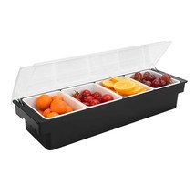 Fruit, Veggie &amp; Condiment Caddy with Lid Dispenser Tray Garnish Station for Bart - £50.17 GBP