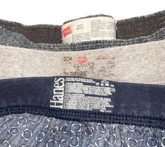 Hanes Mens Boxer Shorts Lot of 3 Size S 30-32 Cotton Blue Print Classic Fit image 5