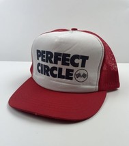 Perfect Circle Racing Vintage Snapback Cap / Hat Red White Foam - £11.78 GBP