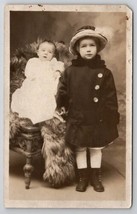 RPPC York Pennsylvania Sweet Girl Hat Coat Baby Fur Blanket Postcard E29 - £7.82 GBP