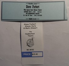 Steve Forbert 2 Vintage Ticket Stubs &#39;98 The Neighborhood Theatre Maxx M... - $94.23 MXN