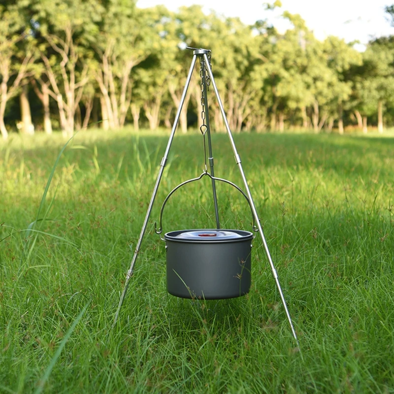  1 Piece Outdoor Camping Tripod High-strength Stainless Steel Material Barbecue  - £129.64 GBP