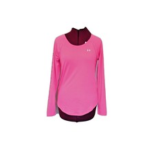 Under armour Top Pink Women Activewear Curved Hem Size XS Long Sleeve Gr... - £19.89 GBP