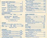 Amy&#39;s at St Cloud Lunch Restaurant Menu Fifth &amp; Chursh Nashville Tenness... - $17.82