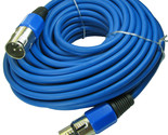100 Ft Foot Blue 3Pin Xlr Premium Male To Female Mic Microphone Cable Ex... - $63.64