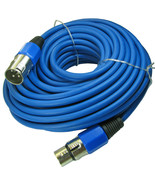100 Ft Foot Blue 3Pin Xlr Premium Male To Female Mic Microphone Cable Ex... - £40.01 GBP