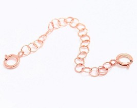 Solid Gold filled  PINK / ROSE Round Extender Chain Necklace Bracelet 1&quot;... - £4.23 GBP