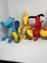 Dragons Love Tacos Mini Doll Set of 3 Plush, Red, Blue, Yellow, MerryMakers 2017 - $17.10