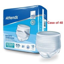 48 Ct Attends Bariatric Disposable Adult Underwear XXL Ultimate Absorben... - $67.31