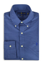 Ralph Lauren Dark Blue Geometric Slim Fit Button Down Shirt, 2XL XXL 7584-6 - £35.15 GBP