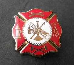 FIREFIGHTER FIRE FIGHTER FIRST RESPONDER BADGE SHIELD LAPEL PIN 1 INCH - £4.50 GBP