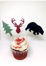 Lumberjack cupcake toppers, Lumberjack Party, First Birthday, Woodland A... - $7.92