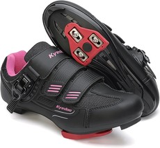 Ladies Indoor Cycling Road Bike Bicycle Riding Biking Shoes With Pre-Installed - £58.07 GBP