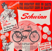 1953 Schwinn Bicycle Advertisement Ringling Brothers Circus Official Bik... - $49.10 CAD