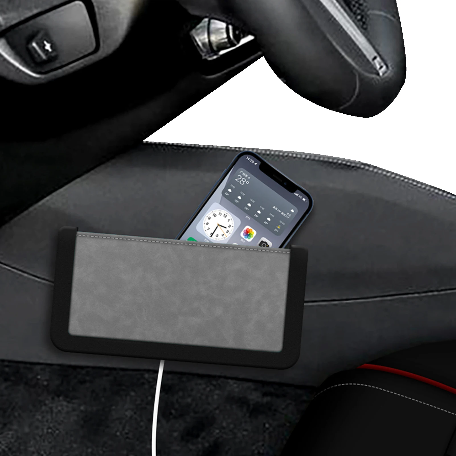 Car Side Pockets Non-Slip Car Storage Pocket Pouch Cell Phone Holder Car... - £15.82 GBP+