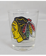Vintage Chicago Blackhawks 1994 NHL Shot Glass 1st 2nd Goal Hat Trick Lines - $12.95