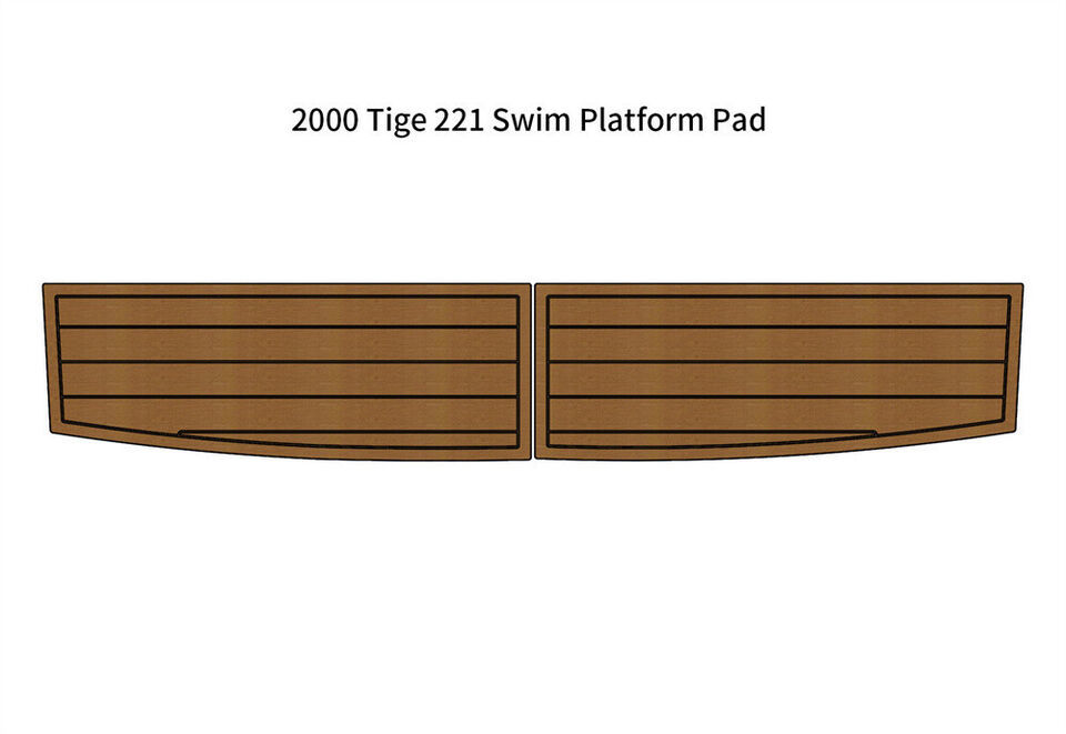 2000 Tige 221 Swim Platform Step Mat Boat EVA Faux Foam Teak Deck Floori... - $228.69