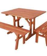 PICNIC TABLE - Amish Solid Red Cedar Outdoor Furniture - $619.97