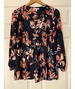 Vintage Marybelle Blue pink floral blouse size 1X Made in USA - $329.27 MXN