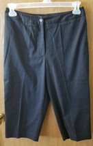Coldwater Creek Womens Capri Pants 12P Black Crop Casual  - £10.03 GBP