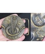 Vintage Belt Buckle Cobra snake brass Indiana Metal Craft &quot;JR Gray&quot; sign... - $733.58 MXN