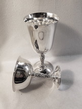 WM Rogers Set Silverplate Goblet  Floral Vine Stem Champagne &amp; Water No ... - $12.00