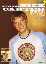 Nick Carter - Backstreet Boys - 11" x 8" Teen Magazine Pinup Mini Poster - $4.94