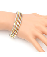 Gold &amp; Silver Tone (Two-Tone) Twisted Bangle Bracelet Cuff- United Elegance - $36.89 CAD