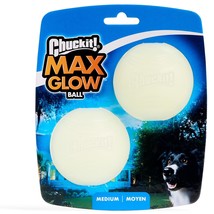 Chuckit Max Glow Ball Dog Toy - Glows in the Dark - Made from Durable Rubber - - £25.06 GBP