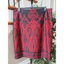 NYCC Women&#39;s Red &amp; Black Polyester Pencil &amp; Straight Casual Knee Length ... - $22.77