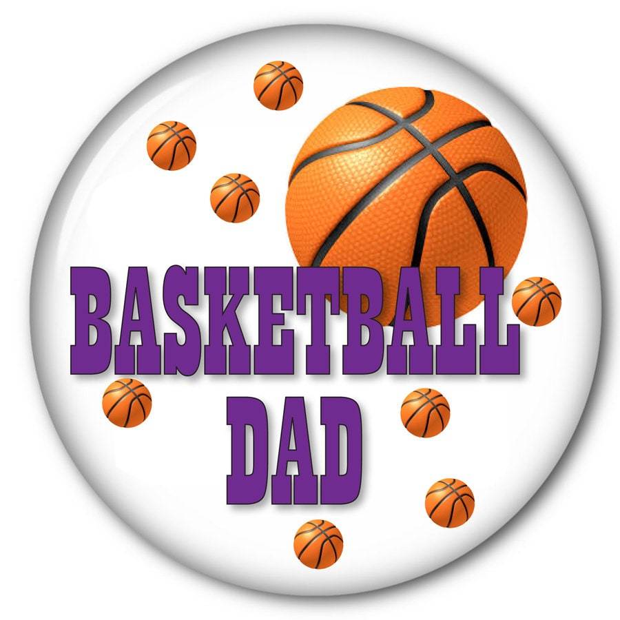 BASKETBALL DAD 3&quot; Pin Back Button for diy Halloween Costume Prop - $7.99