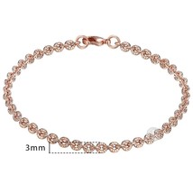 Davieslee Bracelets for Women 585 Rose Gold Filled Chains Mens Womens Bracelat t - £10.31 GBP