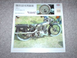 Atlas Motorcycle Card 1925 Brough Superior 1000cc SS 100 Alpine GS NOS USA Print - £5.21 GBP