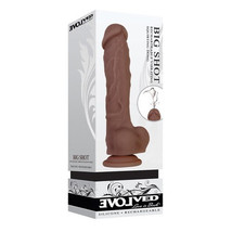Evolved Big Shot Rechargeable Vibrating 8 in. Silicone Squirting Dildo Brown - £102.78 GBP
