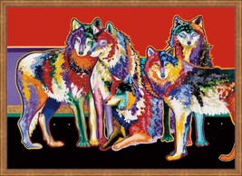 Five of a Kind by John Balloue Wildlife Animals Wolf Wolves Canvas Giclee 24x36 - £431.49 GBP