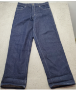 Mens Baggy Jeans 36 Blue Denim Double Stitch Medium Wash 5-Pockets Hip H... - $688.36 MXN