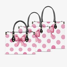 Women&#39;s Tote Bag - Rockabilly - Pink Large Polka Dots - £47.50 GBP+