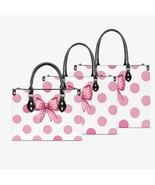 Women&#39;s Tote Bag - Rockabilly - Pink Large Polka Dots - £47.36 GBP+