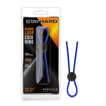 Blush Stay Hard Silicone Loop Lasso/Bolo Cockring Blue - £13.54 GBP