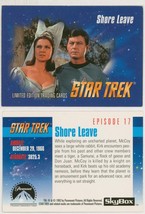 RARE 1993 TOS Star Trek VHS SkyBox Exc Card #17 ~ Shore Leave / Bones / McCoy - £19.90 GBP