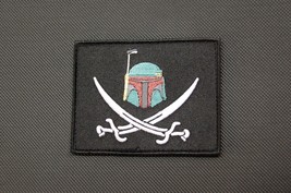 Boba Fett Calico Jack Morale Patch Mandalorian Bounty Hunter Star Wars Hook - £5.99 GBP