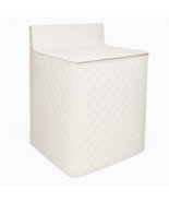 Washing Machine Cover Waterproof Quilted PEVA Zippered Heavy Duty Beige - $14.84