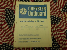 1973 Chrysler Hors-Bord 20 HP Parties Catalogue Manuel Livre 202 HF 203 - £23.45 GBP